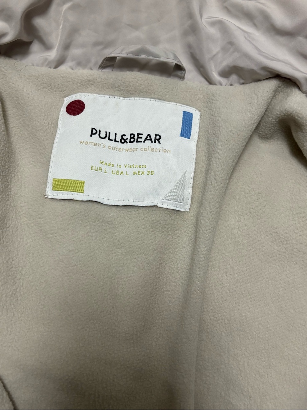 Pull&Bear Beige Fleece Jacket - Picture 4 of 8